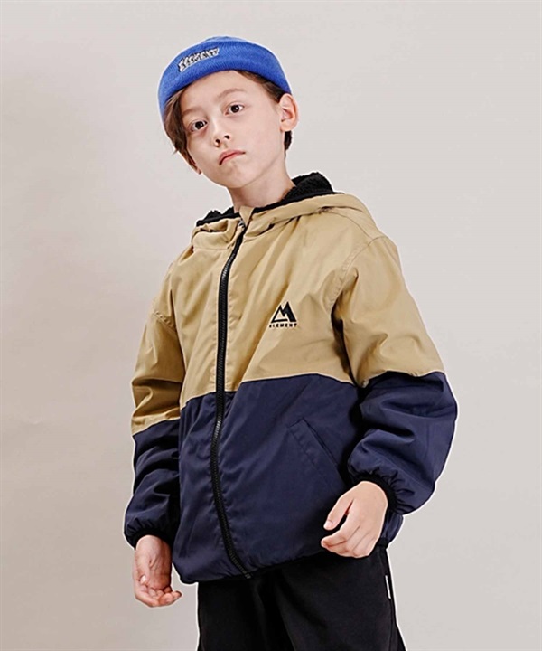 【マトメガイ対象】ELEMENT/エレメント TRADE JACKET YOUTH キッズ アウター リバーシブル ボア ナイロン ジャケット BD026-782