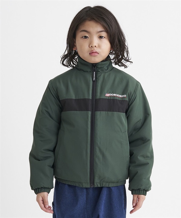 DC/ディーシー 23 KD REVERSIBLE STAND JACKET23 キッズ リバーシブル スタンド ジャケット ジャケット スケートボード 親子コーデ リバーシブル YJK234522