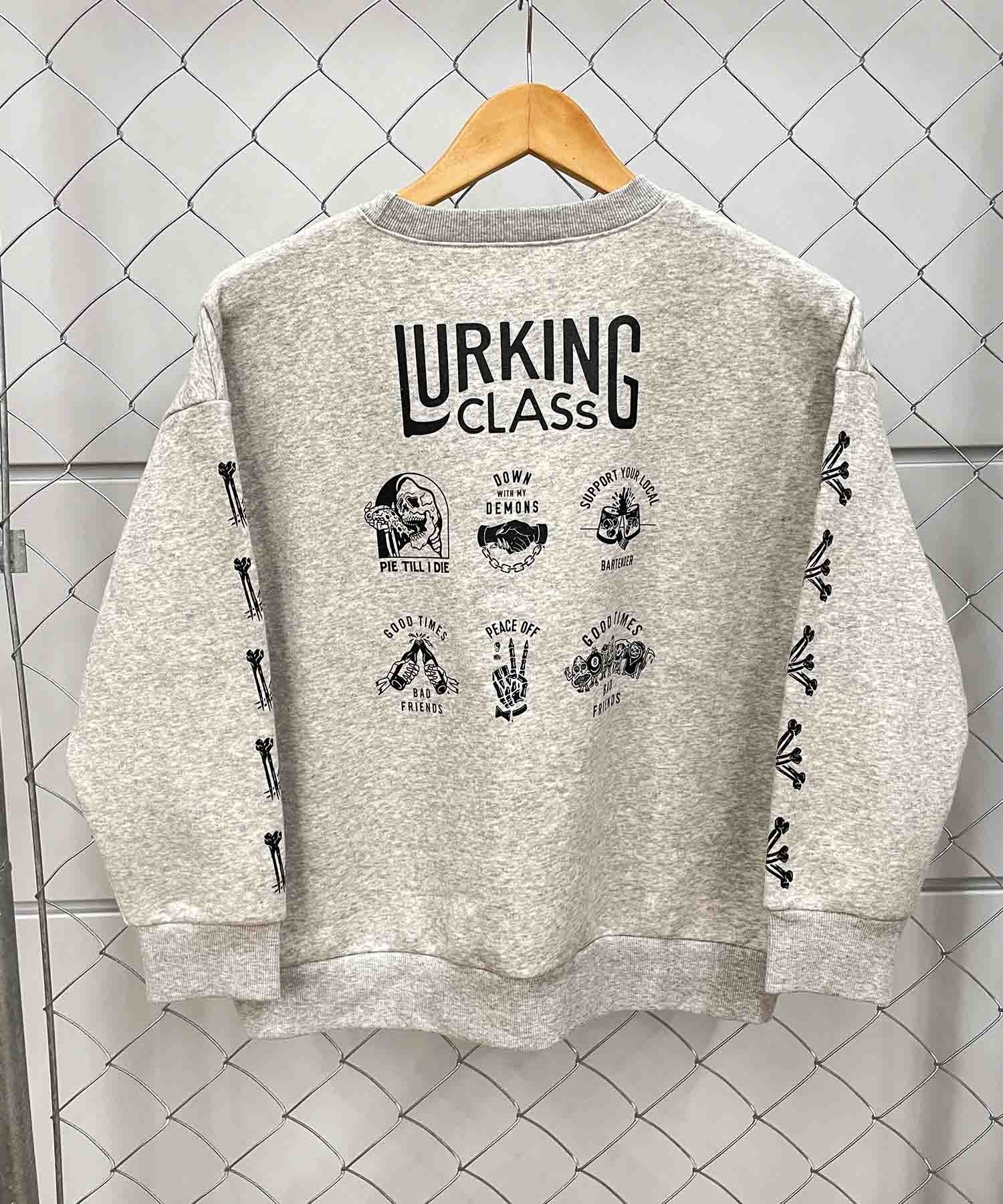 LURKING CLASS/ラーキングクラス LOGOS KIDS CREW キッズ トレーナー ST23FUM02K(GREY-130cm)