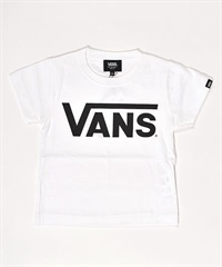 VANS バンズ キッズ 半袖 Tシャツ ロゴ 定番 VANS-KT01(WT/BK-100cm)