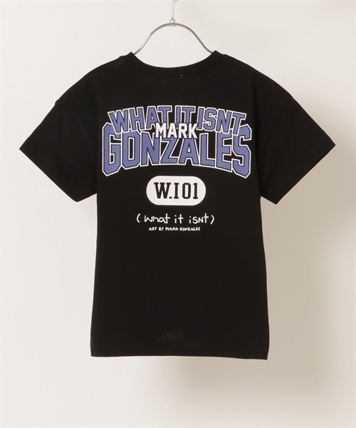 （What it isNt）ART BY MARKGONZALES アートバイ マークゴンザレス 47130127 キッズ 半袖Tシャツ KK D22(BKBL-100cm)