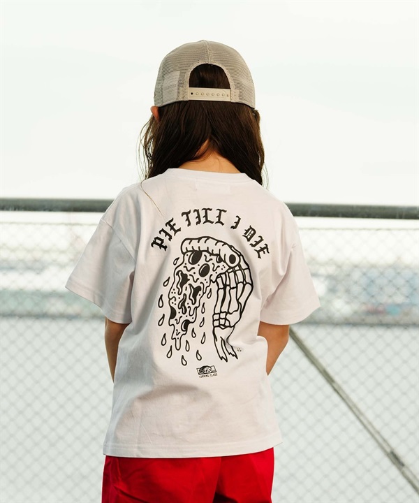 【マトメガイ対象】LURKING CLASS ラーキングクラス PIE TIL I DIE TEE キッズ 半袖 Tシャツ ST24STM03K ムラサキスポーツ限定