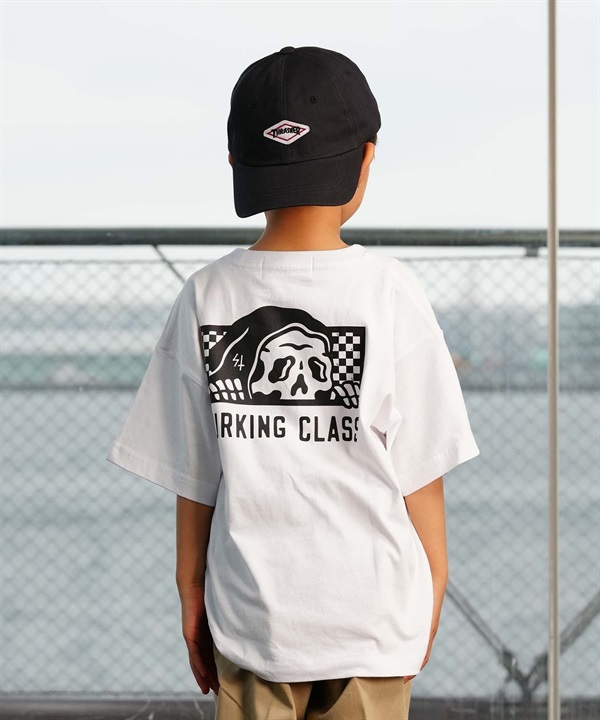 【マトメガイ対象】LURKING CLASS ラーキングクラス PATTERN LOGO CHECKER TEE キッズ 半袖 Tシャツ ST24STM04K ムラサキスポーツ限定