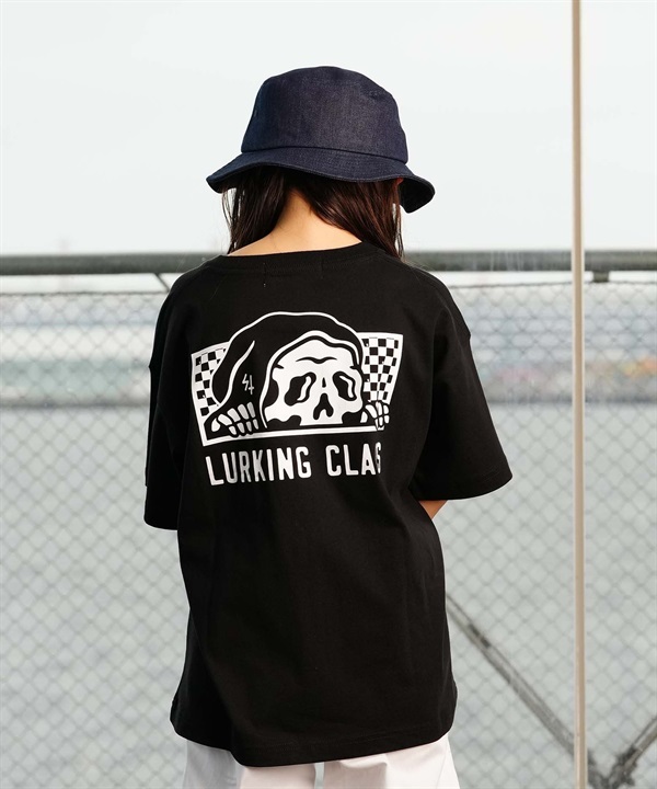 【ムラサキスポーツ限定】 LURKING CLASS ラーキングクラス PATTERN LOGO CHECKER TEE キッズ 半袖 Tシャツ ST24STM04K