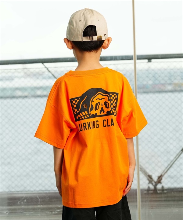 【ムラサキスポーツ限定】 LURKING CLASS ラーキングクラス PATTERN LOGO CHECKER TEE キッズ 半袖 Tシャツ ST24STM04K