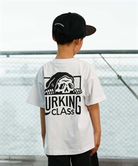 【ムラサキスポーツ限定】 LURKING CLASS ラーキングクラス BASIC LOGO TEE キッズ 半袖 Tシャツ ST24STM01K(WHITE-130cm)