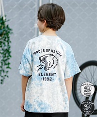 ELEMENT エレメント キッズ 半袖 Tシャツ バックプリント タイガー 虎モチーフ スケートボード BE025-231(FBK-130cm)