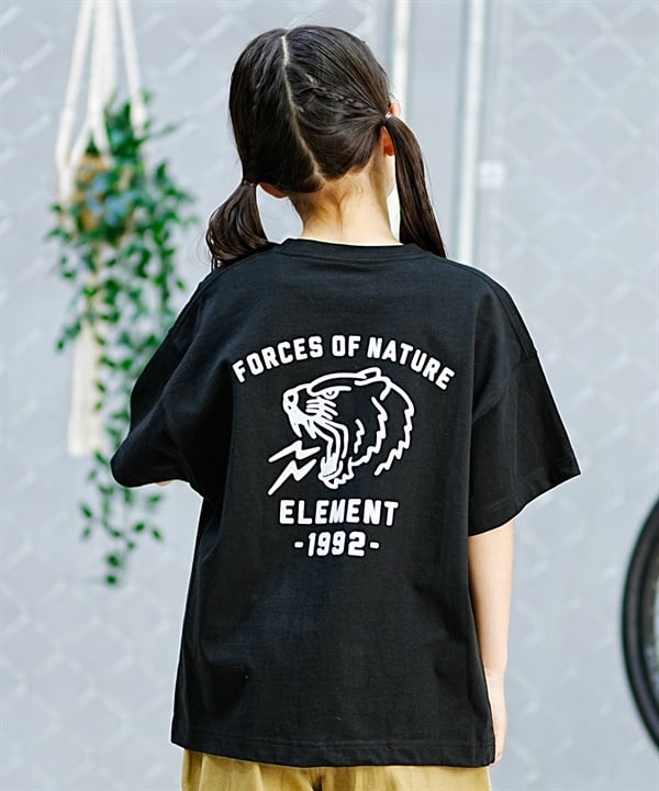 ELEMENT エレメント キッズ 半袖 Tシャツ バックプリント タイガー 虎モチーフ スケートボード BE025-231