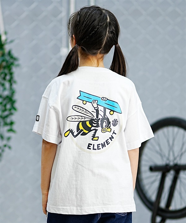 ELEMENT エレメント キッズ 半袖 Tシャツ バックプリント 蜂モチーフ キャラクター 親子コーデ スケートボード BE025-232