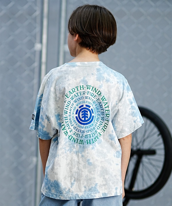 ELEMENT エレメント キッズ 半袖 Tシャツ バックプリント サークルロゴ 親子コーデ スケートボード BE025-243