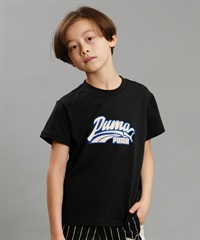 PUMA プーマ ESSプラス MID 90S MX キッズ 半袖 Tシャツ ボーイズ フロントロゴ 680549