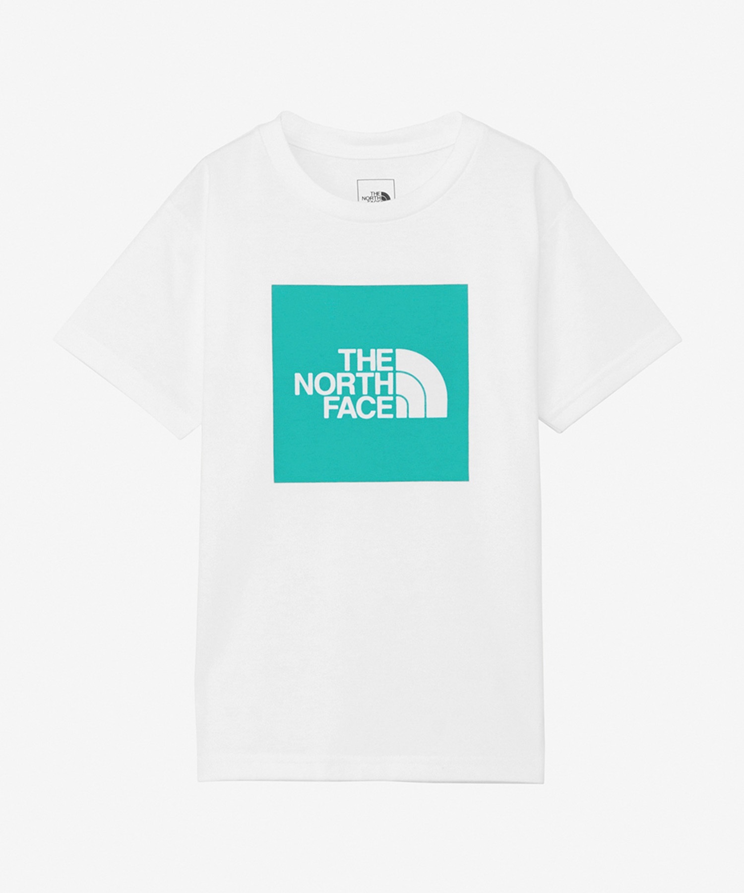 THE NORTH FACE ザ・ノース・フェイス キッズ COLORED SQUARE LOGO TEE 半袖 Tシャツ UVケア 吸汗速乾 NTJ32361 WG(WG-100cm)