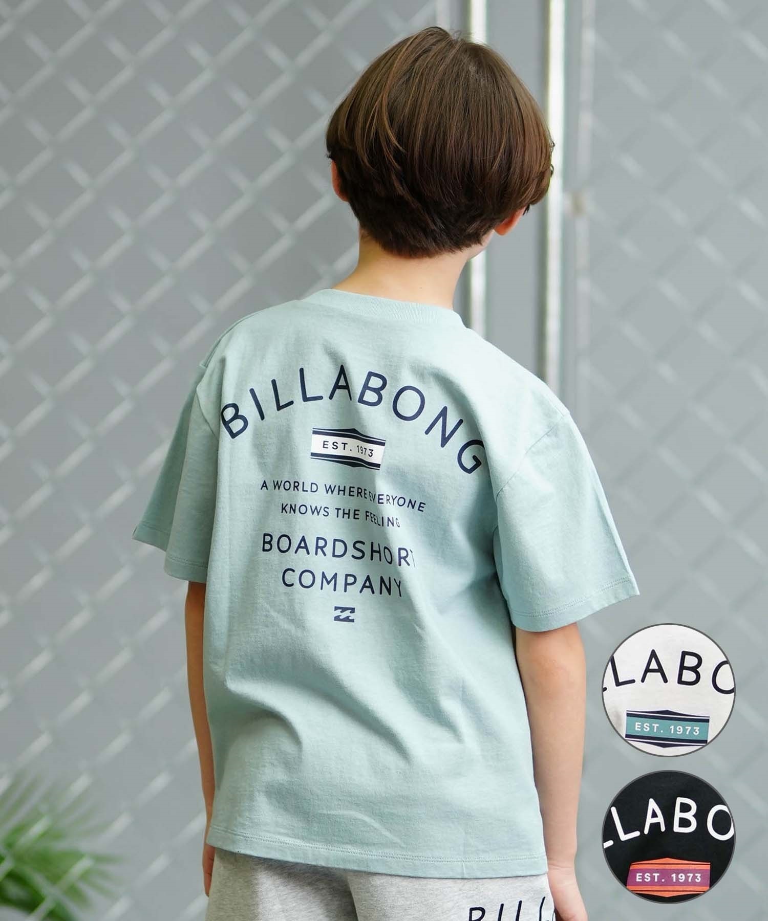 【クーポン対象】BILLABONG ビラボン PEAK キッズ 半袖 Tシャツ バックプリント BE015-205(HAZ-130cm)