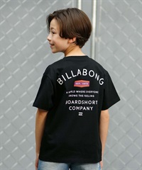 【クーポン対象】BILLABONG ビラボン PEAK キッズ 半袖 Tシャツ バックプリント BE015-205(BLK-130cm)