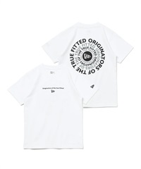 NEW ERA ニューエラ キッズ Youth 半袖 コットン Tシャツ Circle ロゴ 14111856(WHI-130cm)