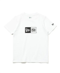 NEW ERA ニューエラ キッズ Youth 半袖 コットン Tシャツ Box Logo ロゴ 14111858(WHI-130cm)