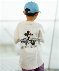ANTIBAL アンティバル キッズ Tシャツ 半袖 バックプリント オーバーサイズ ミッキーマウス 242AN3ST179MU(WHT-130cm)