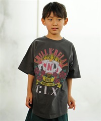 CHILLAX チラックス キッズ Tシャツ 半袖 バンド風 ピグメント加工 ヴィンテージ風 オーバーサイズ 242CL3ST192