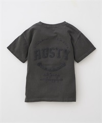 RUSTY ラスティー キッズ Tシャツ 半袖 バックロゴ ニコちゃんマーク シンプル 964500(CGY-130cm)