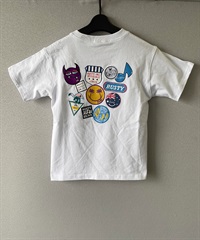 RUSTY ラスティー キッズ Tシャツ 半袖 バックプリント ワッペン刺繍 964502(WHT-130cm)