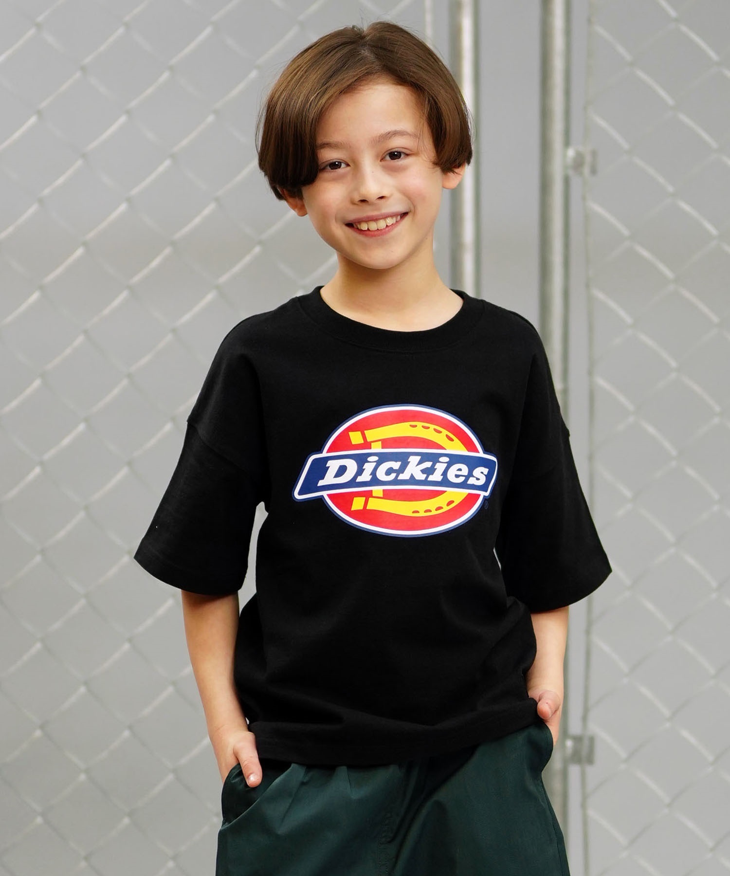 Dickies ディッキーズ キッズ 半袖 Tシャツ ロゴプリント 定番 80572500(80BK-130cm)