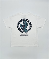 SANTACRUZ サンタクルーズ キッズ Tシャツ 半袖 バックプリント 親子コーデ DESI SCREAM STRIP T 24P671-42(WT-100cm)