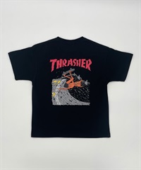 THRASHER スラッシャー キッズ Tシャツ 半袖 バックプリント 親子コーデ DESI NECKFACE INVERT T 24P471-42