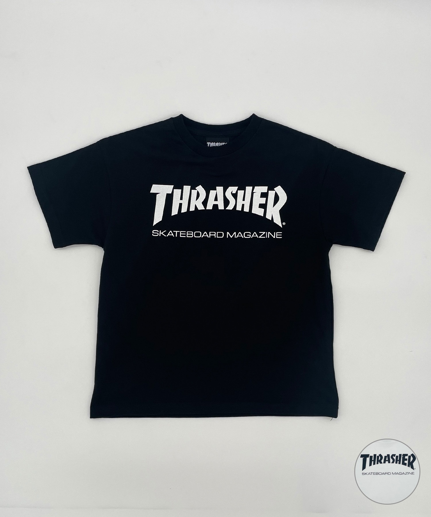 THRASHER スラッシャー キッズ Tシャツ 半袖 DESI THRASHER MAG LOGO T 24P472-42(WT-130cm)