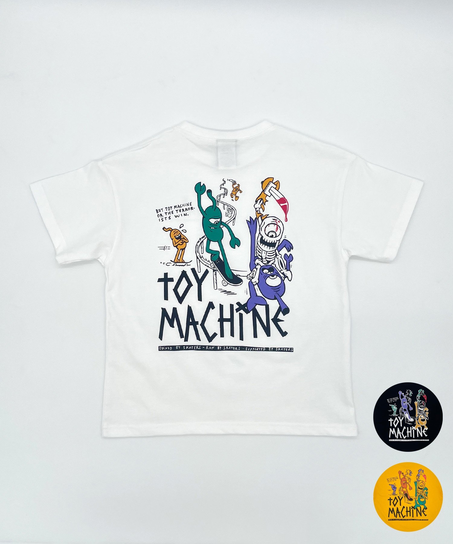 TOY MACHINE トイマシーン キッズ Tシャツ 半袖 バックプリント 親子コーデ DESI MTMFDSW6 T 24P471-42(BK-130cm)