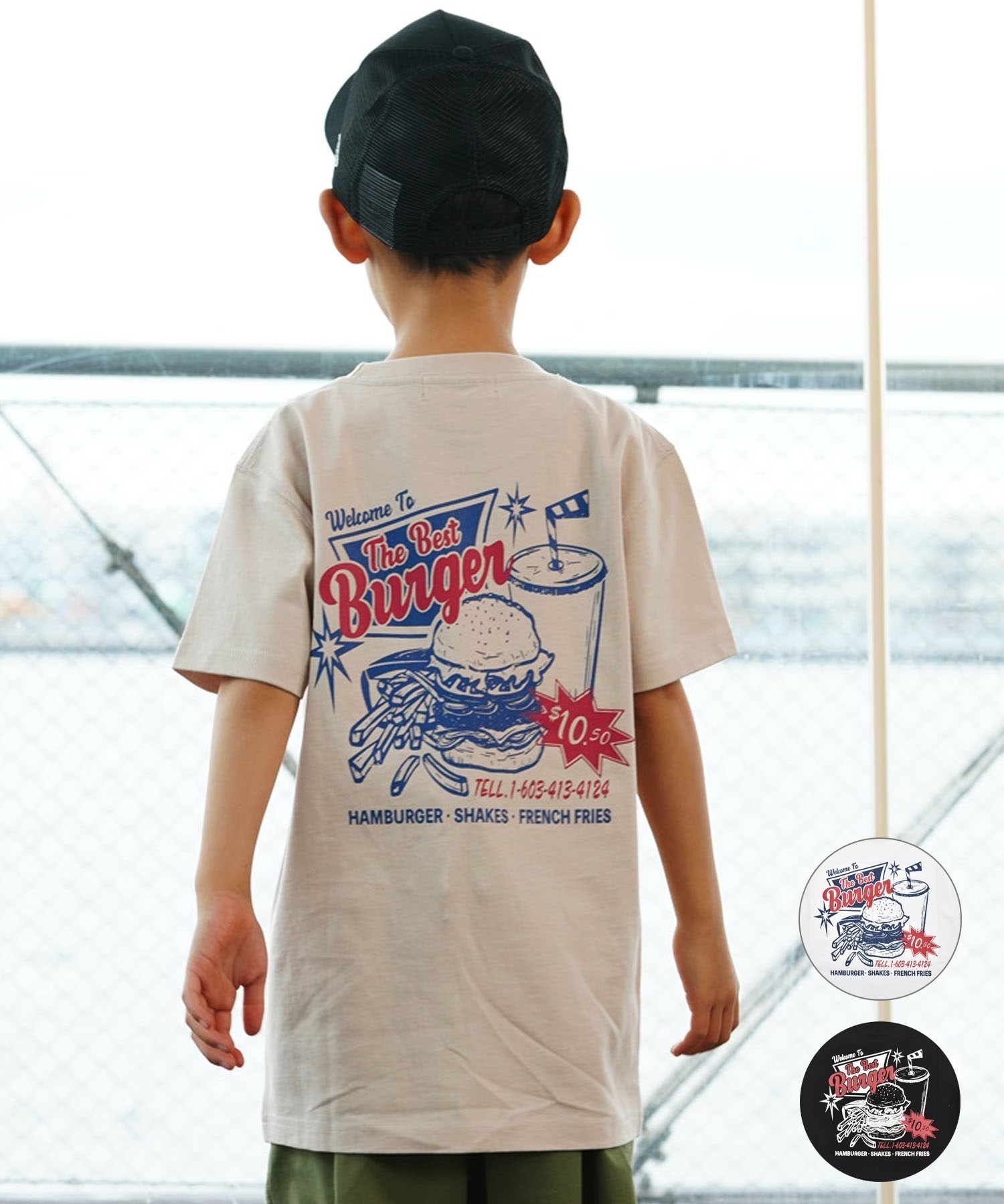ANTIBAL アンティバル PTEE キッズ 半袖 Tシャツ バックプリント 242AN3ST197(BLK-130cm)