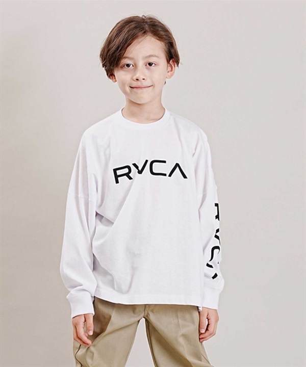 RVCA/ルーカ RVCA BALANCE LT キッズ ジュニア 長袖 Tシャツ ロンT 背中 腕 ロゴ BD046-064
