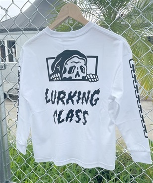 LURKING CLASS/ラーキングクラス キッズ 長袖 Tシャツ ロンＴ バックプリント クルーネック ムラサキスポーツ限定 ST23FTM01K