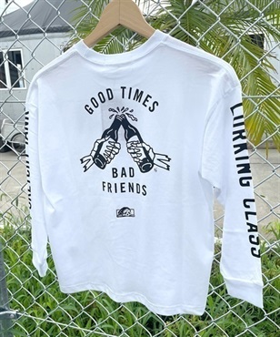 LURKING CLASS/ラーキングクラス キッズ 長袖 Tシャツ ロンＴ バックプリント クルーネック ムラサキスポーツ限定 ST23FTM02K