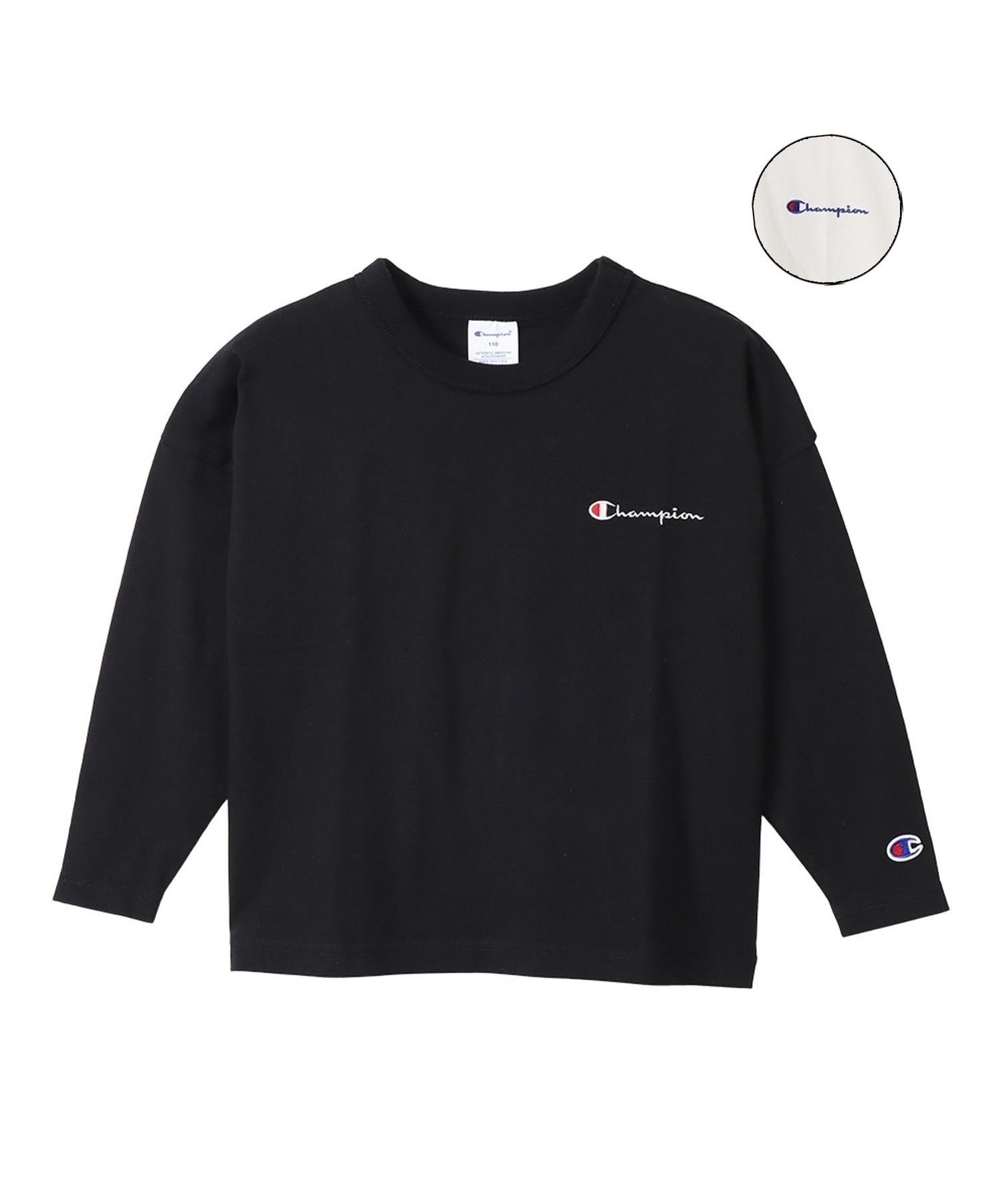 CHAMPION/チャンピオン キッズ 長袖 Tシャツ ワンポイント ロゴ CK-Y404(020-100cm)