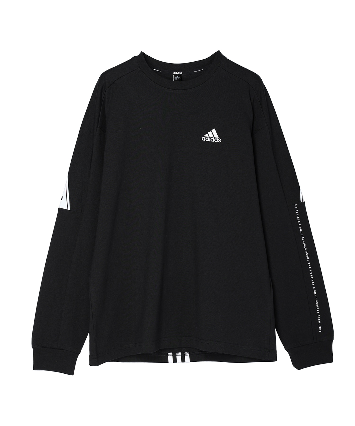 adidas アディダス LOGO IEH99 キッズ 長袖Tシャツ(BK/WT-2XS)