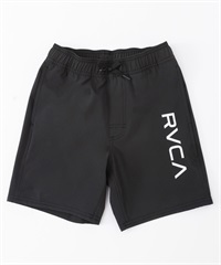 【クーポン対象】RVCA ルーカ キッズ ショーツ 海パン 水着 ボードショーツ サーフトランクス ユーティリティ 水陸両用 親子コーデ BE045-526(BLK-130cm)