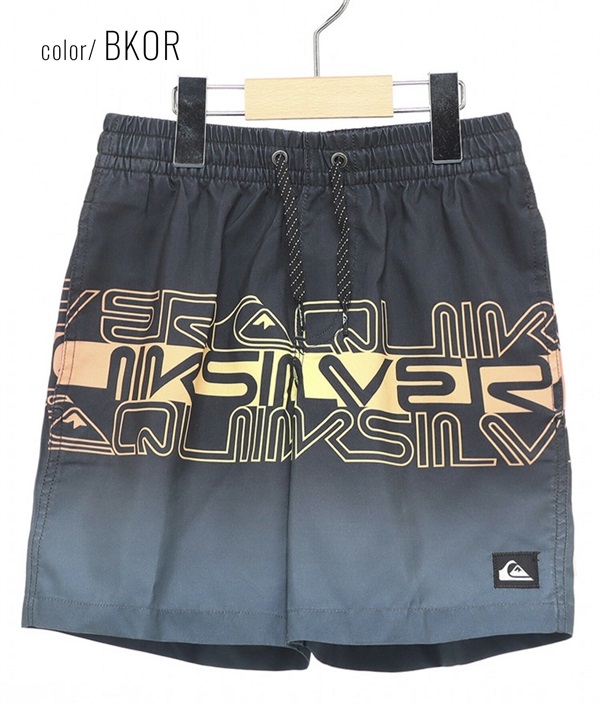 【マトメガイ対象】QUIKSILVER クイックシルバー EQBJV03434 キッズ ユース ボーイズ トランクス 水着 ボードショーツ ロゴ 海水パンツ