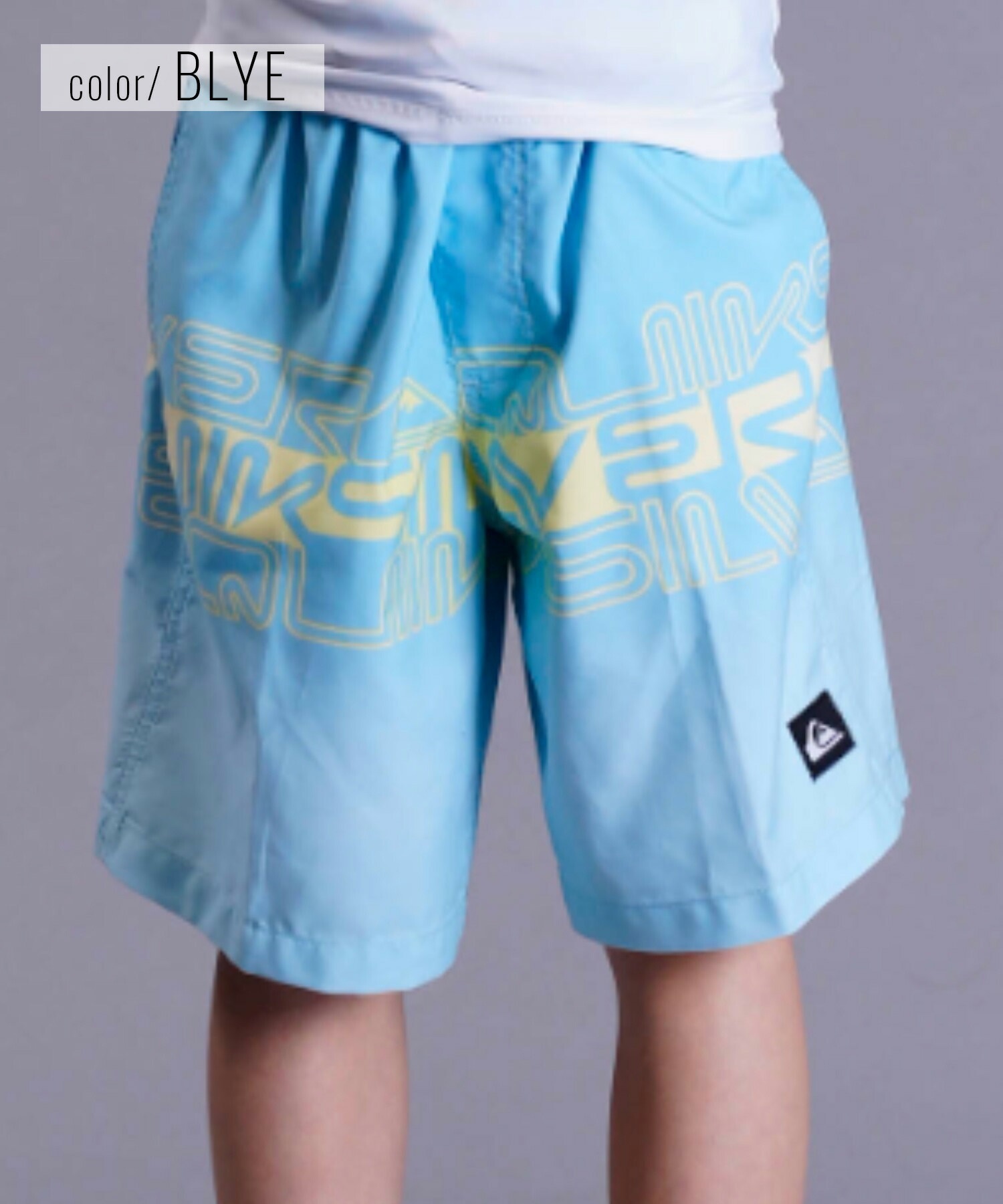 QUIKSILVER クイックシルバー EQBJV03434 キッズ ユース ボーイズ トランクス 水着 ボードショーツ ロゴ 海水パンツ(BLYE-130cm)