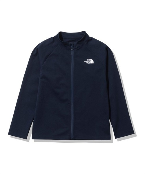 THE NORTH FACE ザ・ノース・フェイス NTJ12340 キッズ ユース ラッシュガード 長袖 ジップアップ UVカット 水陸両用 ユーティリティ KK2 E18(NV-100cm)