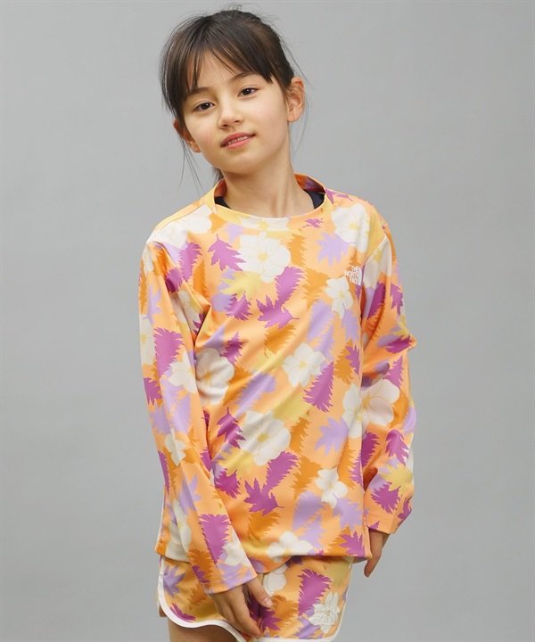 THE NORTH FACE ザ・ノース・フェイス キッズ ラッシュガード Tシャツ 長袖 ユーティリティ 水陸両用 UVカット NTJ12443 BA