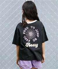 ROXY ロキシー MINI FEEL FREE ミニ フィール フリー キッズ Tシャツ 親子コーデ TST241117(BBK-130cm)