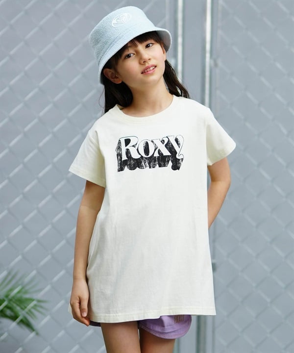 【マトメガイ対象】ROXY ロキシー MINI HUGGABLE ミニ ハガブル キッズ Tシャツ ワンピース ロゴ TST241119