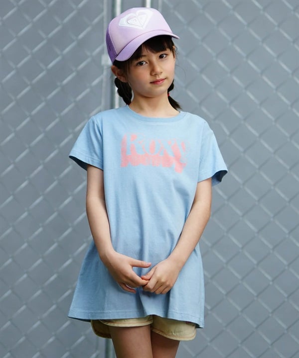 【クーポン対象】ROXY ロキシー MINI HUGGABLE ミニ ハガブル キッズ Tシャツ ワンピース ロゴ TST241119
