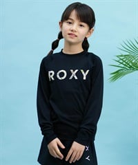 ROXY ロキシー キッズ ラッシュガード Tシャツ 長袖 ロンT UVカット TLY241107(BLK-130cm)