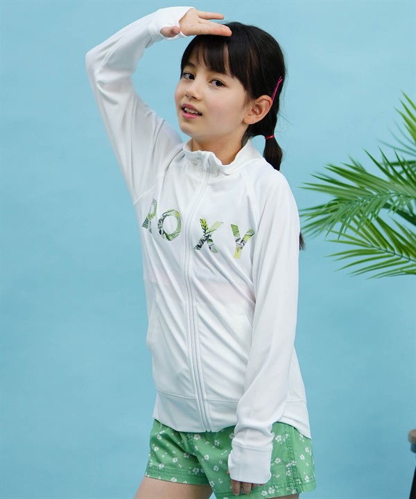 ROXY ロキシー キッズ ラッシュガード ジップアップ 長袖 UVカット TLY241108