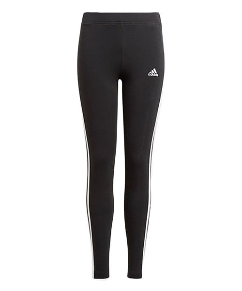 adidas アディダス adidas Essentials 3-Stripes Leggings 29366 キッズ ジュニア レギンス 130cm～160cm JX K29(BK-130cm)