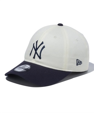 NEW ERA/ニューエラ Youth 9TWENTY MLB 2-Tone ニューヨーク・ヤンキース クロームホワイト ネイビーバイザー キッズ キャップ 13762819
