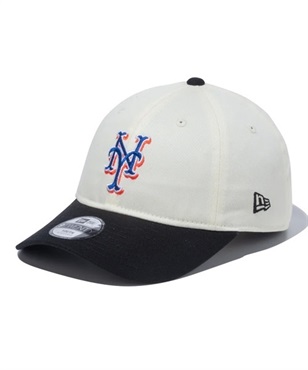 NEW ERA/ニューエラ Youth 9TWENTY MLB 2-Tone ニューヨーク・メッツ クロームホワイト ブラックバイザー キッズ キャップ 13762820