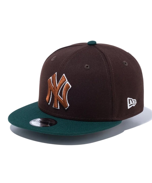 NEW ERA/ニューエラ Youth 9FIFTY Beef and Broccoli ニューヨーク・ヤンキース バーントウッド ダークグリーンバイザー キッズ キャップ 13762761