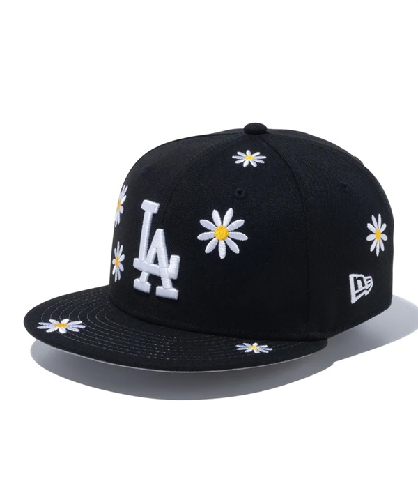 NEW ERA ニューエラ Youth 9FIFTY MLB Flower Embroidery ロサンゼルス・ドジャース ブラック キッズ キャップ 帽子 13762765